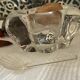 2 crystal salters and their crystal spoons "Daum France"