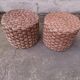 Paire de poufs en corde tressé années 70'S