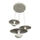 Suspension cascade design 3 white metal saucers