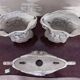 Three-piece ceramic garniture with neo-classical decoration – 20th century