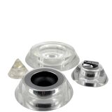 Space age lucite conical smoking set, Italy 1970