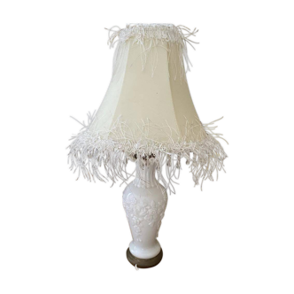 Lampe opaline blanche