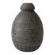 Brutalist single-flower vase in stoneware by Elsi Bourelius for Jie Gantofta, Sweden.