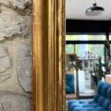 Antique mirror 42.5/36.5cm Louis-Philippe gilded with gold leaf, mercury