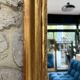 Antique mirror 42.5/36.5cm Louis-Philippe gilded with gold leaf, mercury