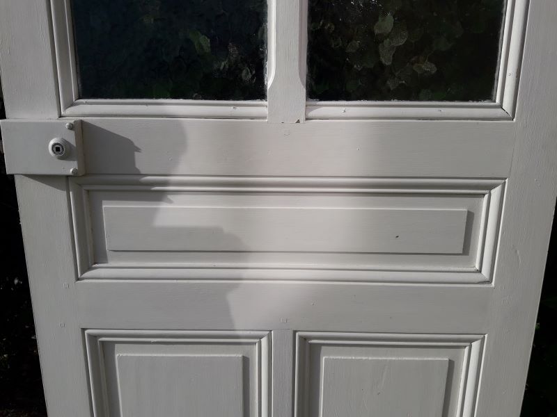 Old translucent glazed communication door 82.5x214.2cm (2)