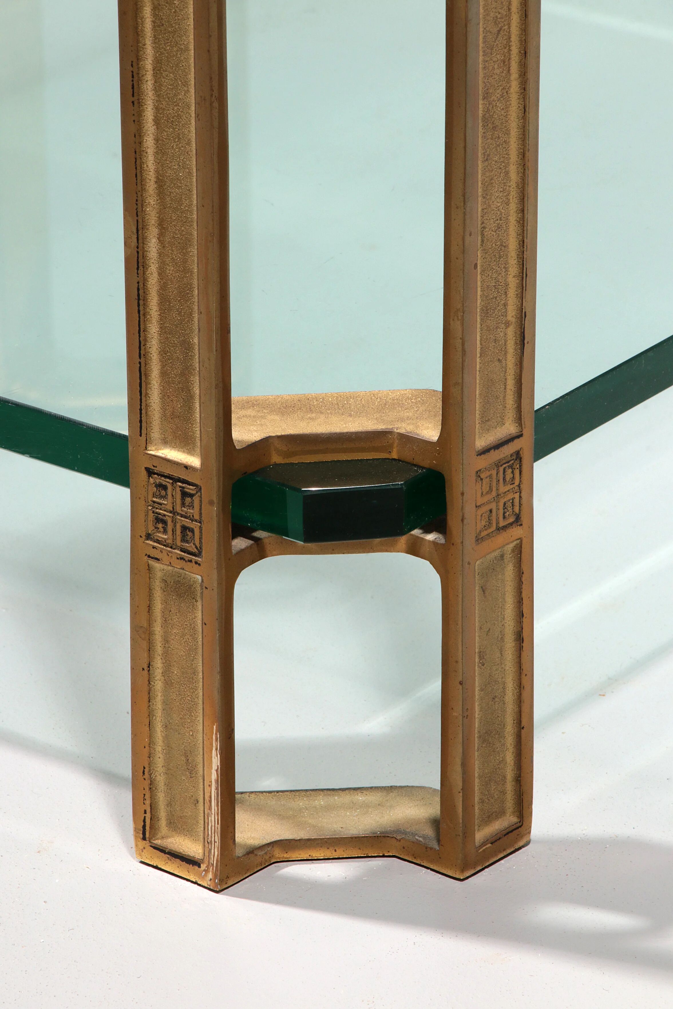 Peter Ghyczy T24 coffee table double glass 70s design 60x60