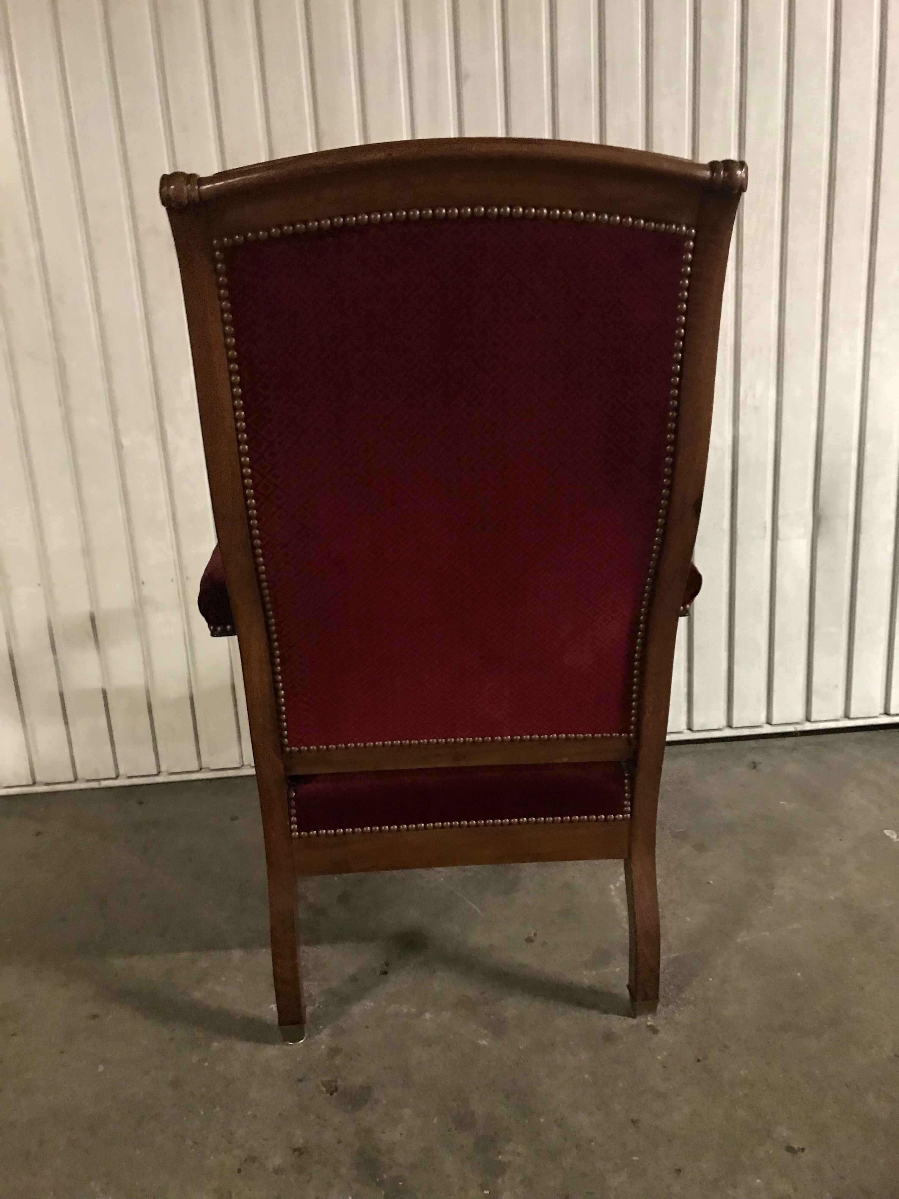 Armchair voltaire Napoleon III mahogany