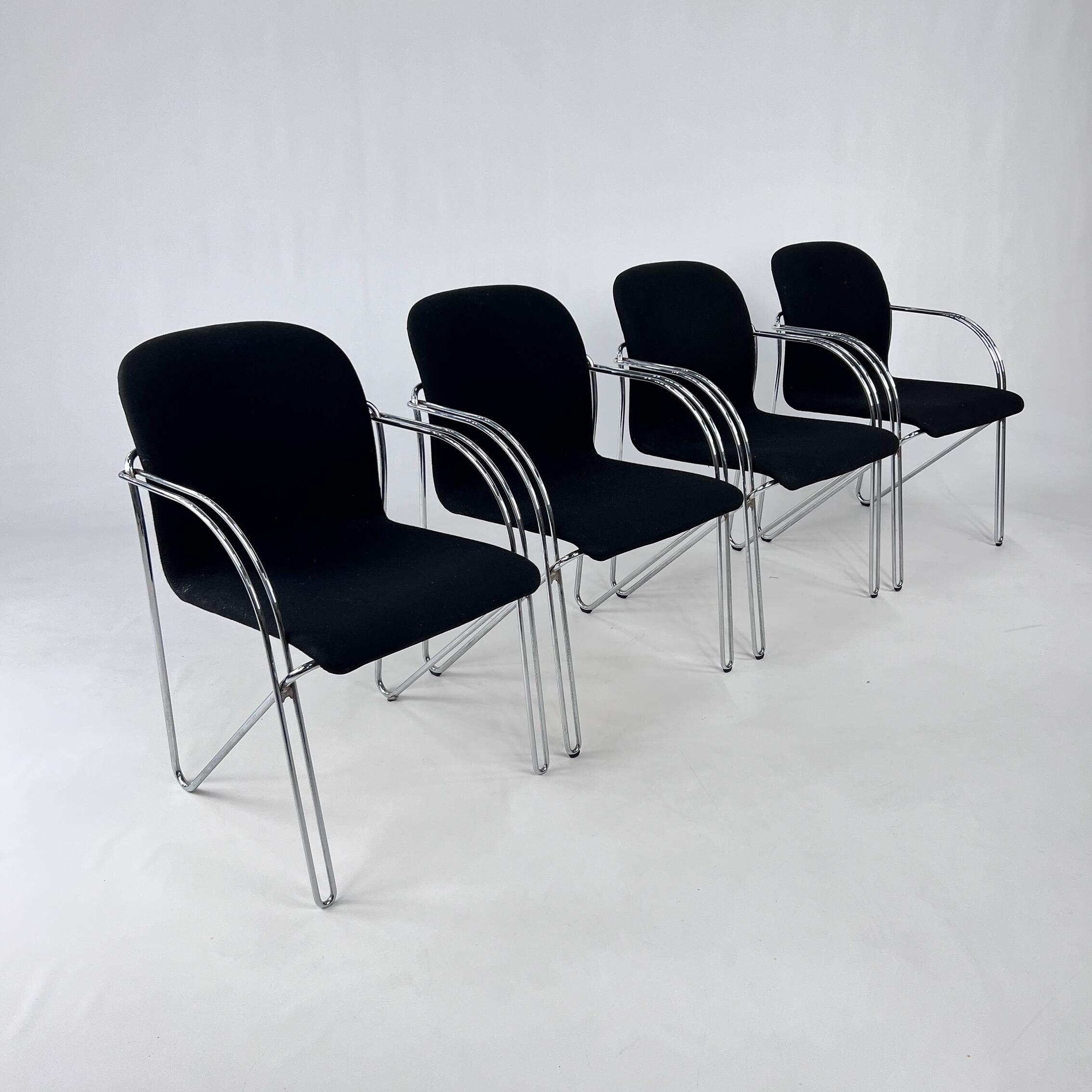 Danish Wire Chairs by Alfred Homann for Gispen, 1970s