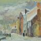Painting “Under the Snow”, signed J.J Duboc – 1980