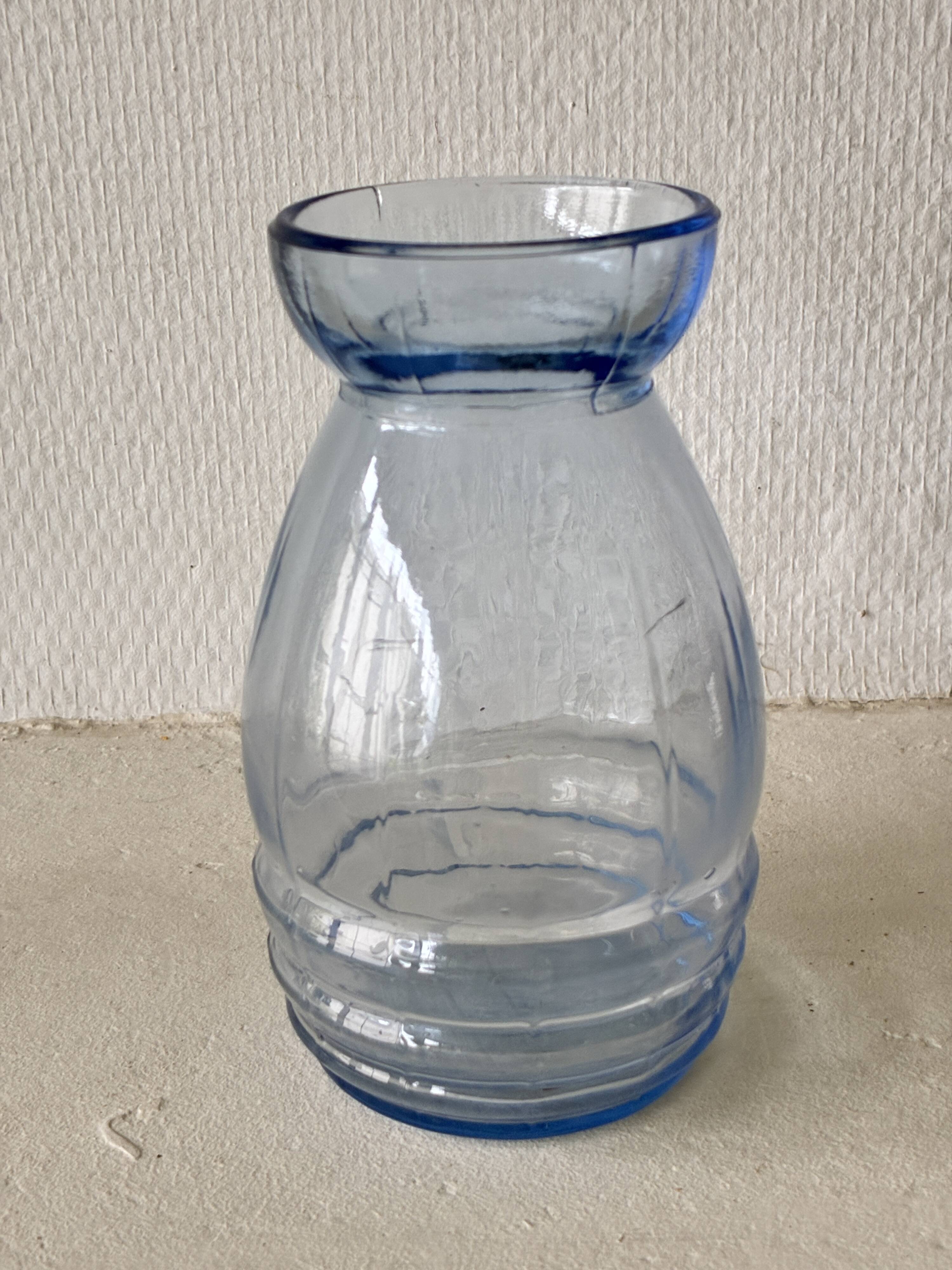 Pastel blue hyacinth vase