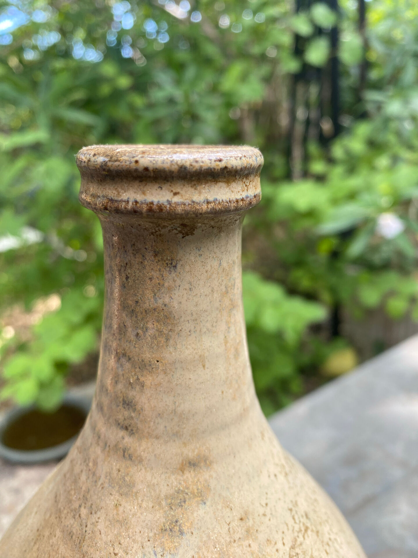 Ceramic bottle signed Signoret