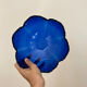 Blue leaf glass bowl