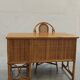 Bureau et chaise en bambou et rotin
