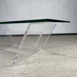 1970s plexiglass coffee table