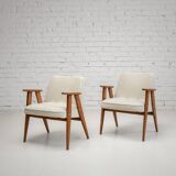 Fauteuils Chierowski 366 vintage restaurés, style moderne du milieu du siècle, lot de 2