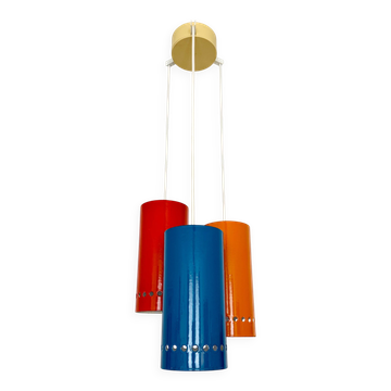 Unique Enameled Cascading Chandelier