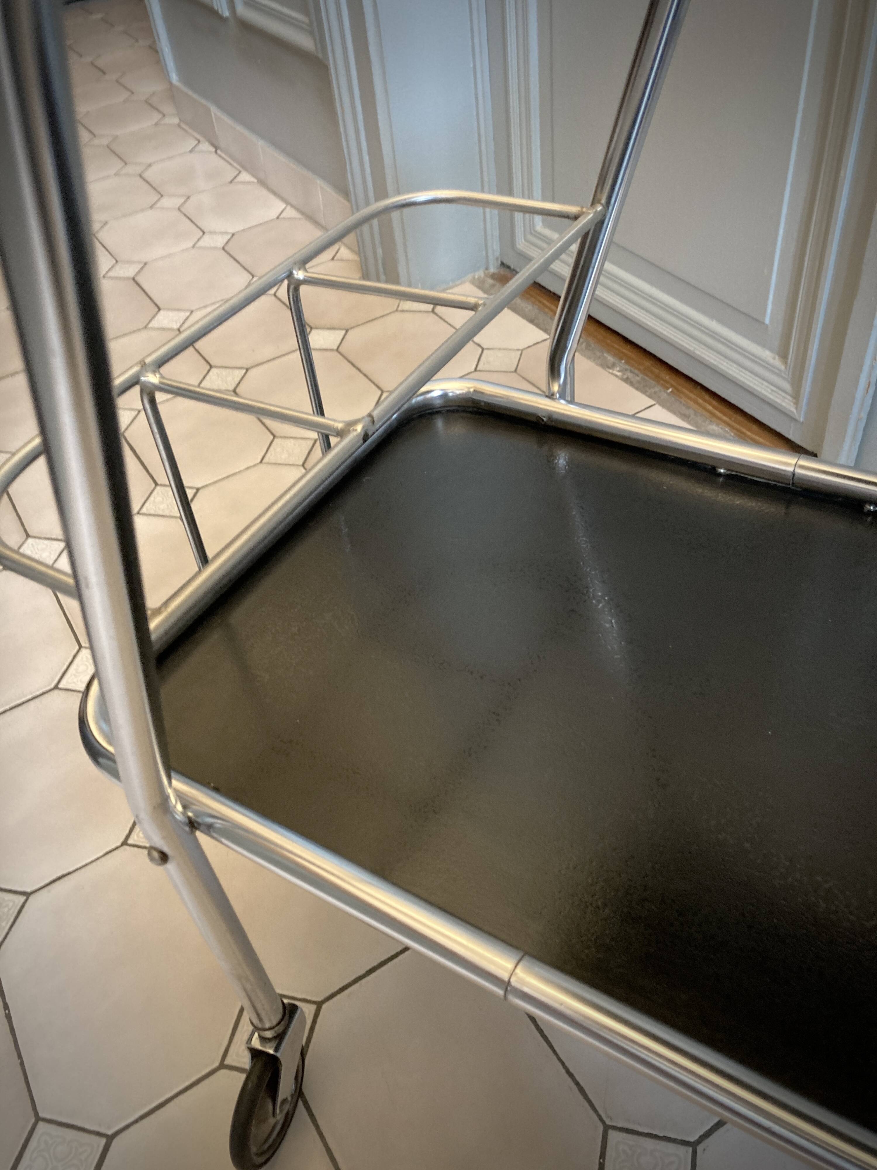 French Regency style metal serving trolley 1950