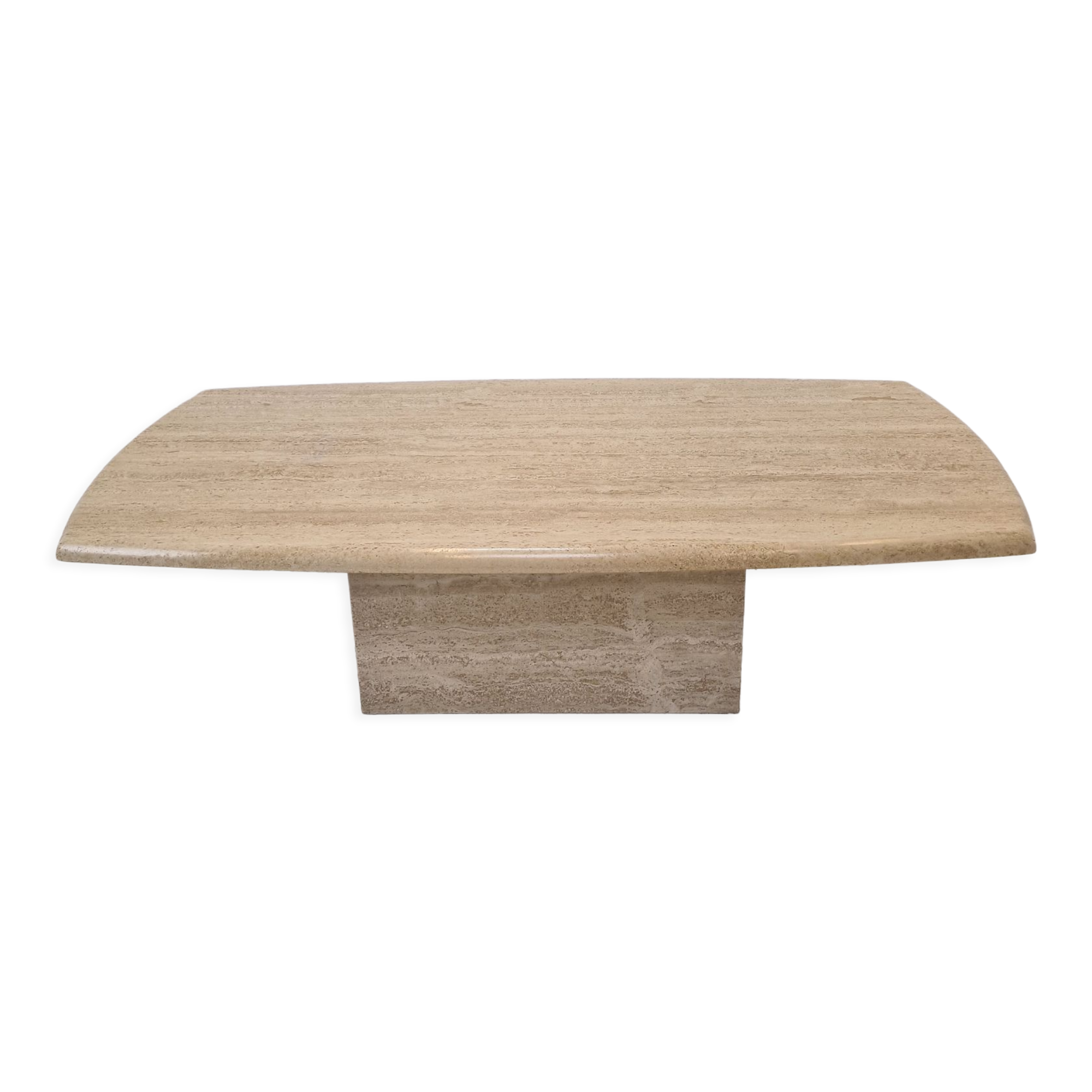 Italian coffee table in travertine, 1980s