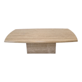 Table basse italienne en travertin, années 1980