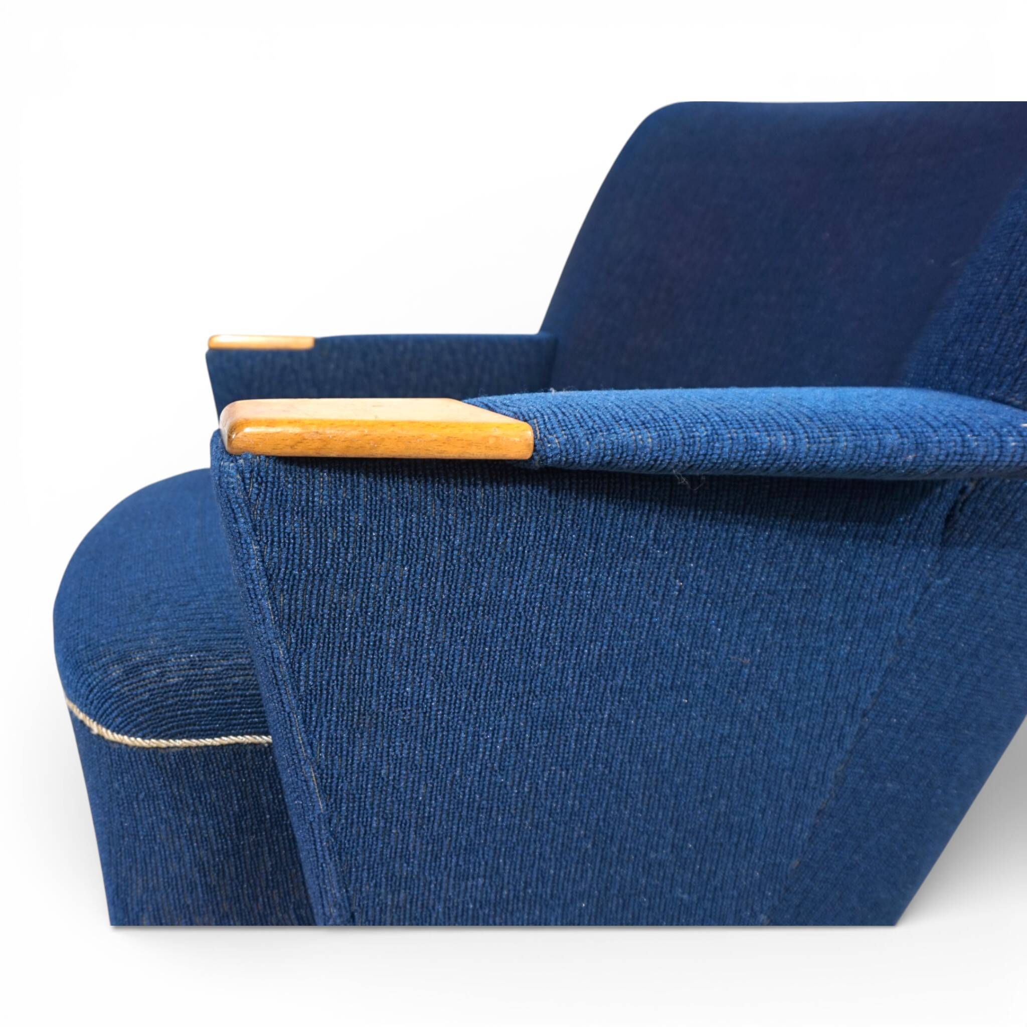 Blue cocktail chair MCM, 1950