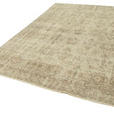 Handwoven antique anatolian beige carpet 200 cm x 284 cm
