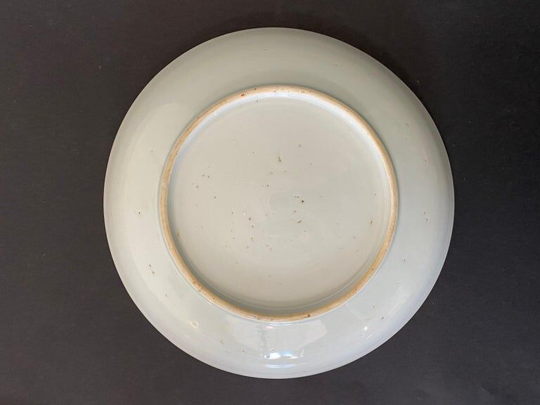 Chinese plate inspired by the blue Family East India Company, mid-19th century