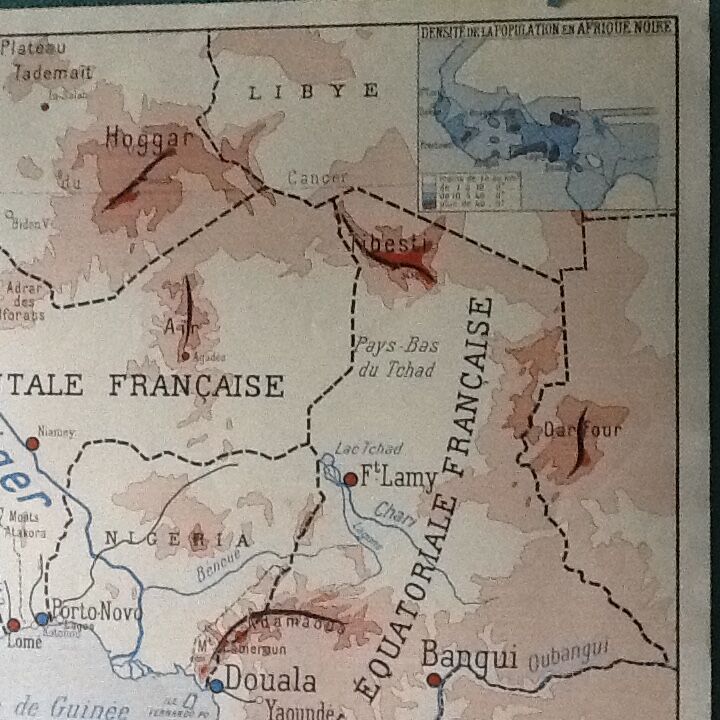 Geographic vintage - black Africa map