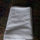 2 white cotton damask tablecloths