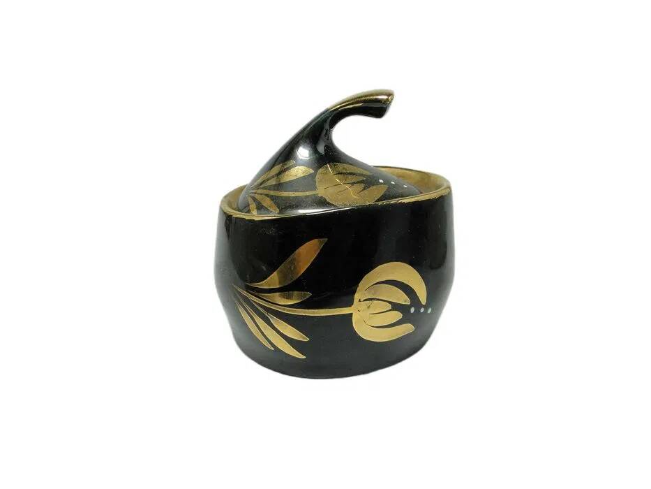 AEY Sugar Bowl Iza, black porcelain, Chodzież