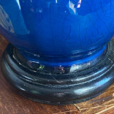 Pair of crackled ceramic lamps