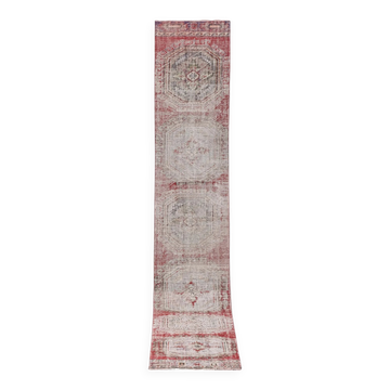 Vintage Turkish hallway rug 77x502 cm