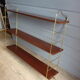 Wall shelves in brass and teak of the 1960s