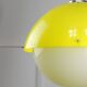 Lampe à suspension space age en plexiglas jaune, italie, 1970s