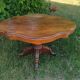 Antique guéridon in Napoléon III style – Solid walnut – Scalloped top
