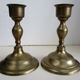 Bougeoirs en laiton - une paire
