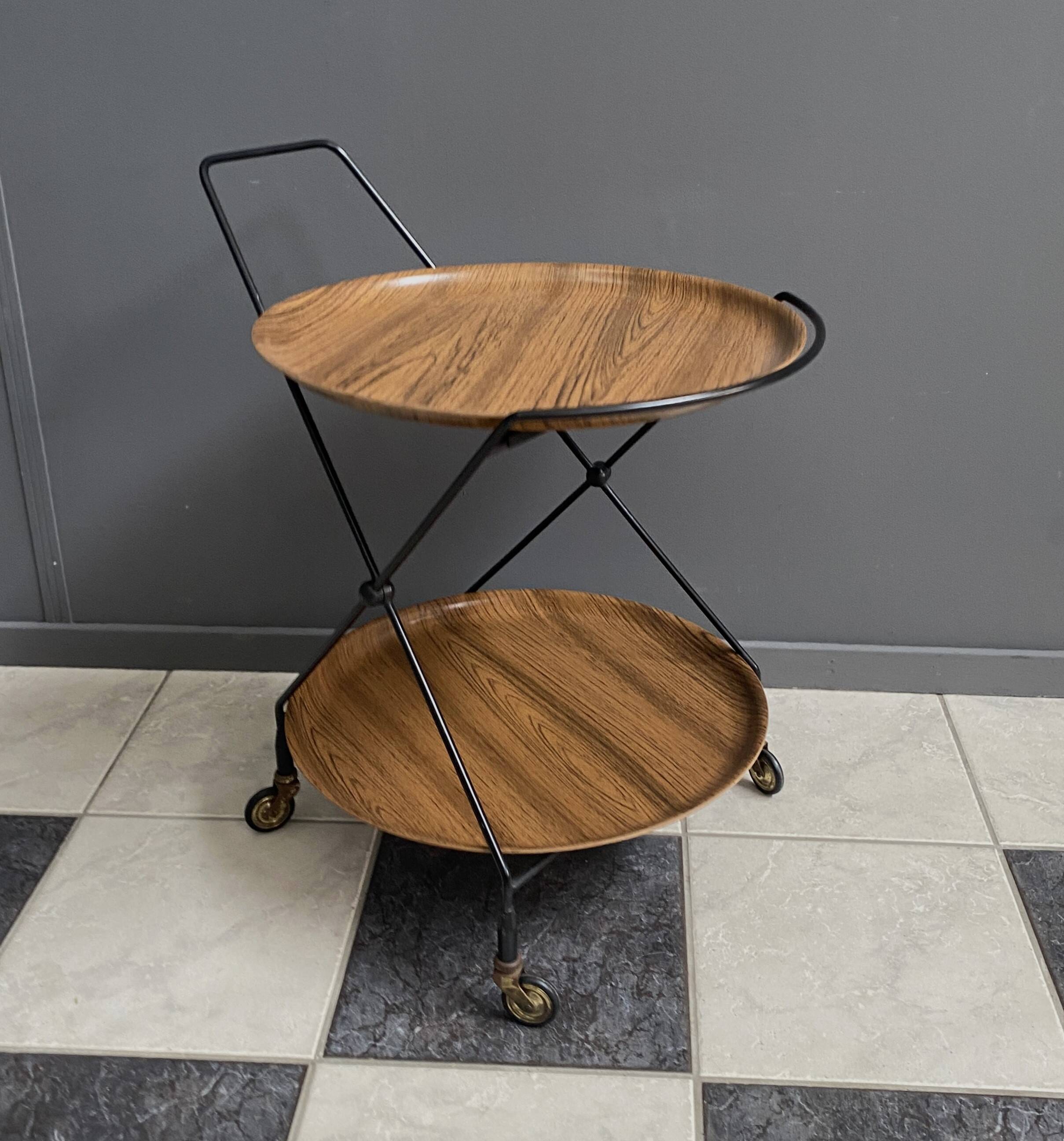 Serving Trolley attributed to Paul Nagel for Jie Gantofta, Sweden 1960s