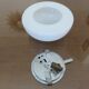 Pair of white opaline ceiling light 1970s