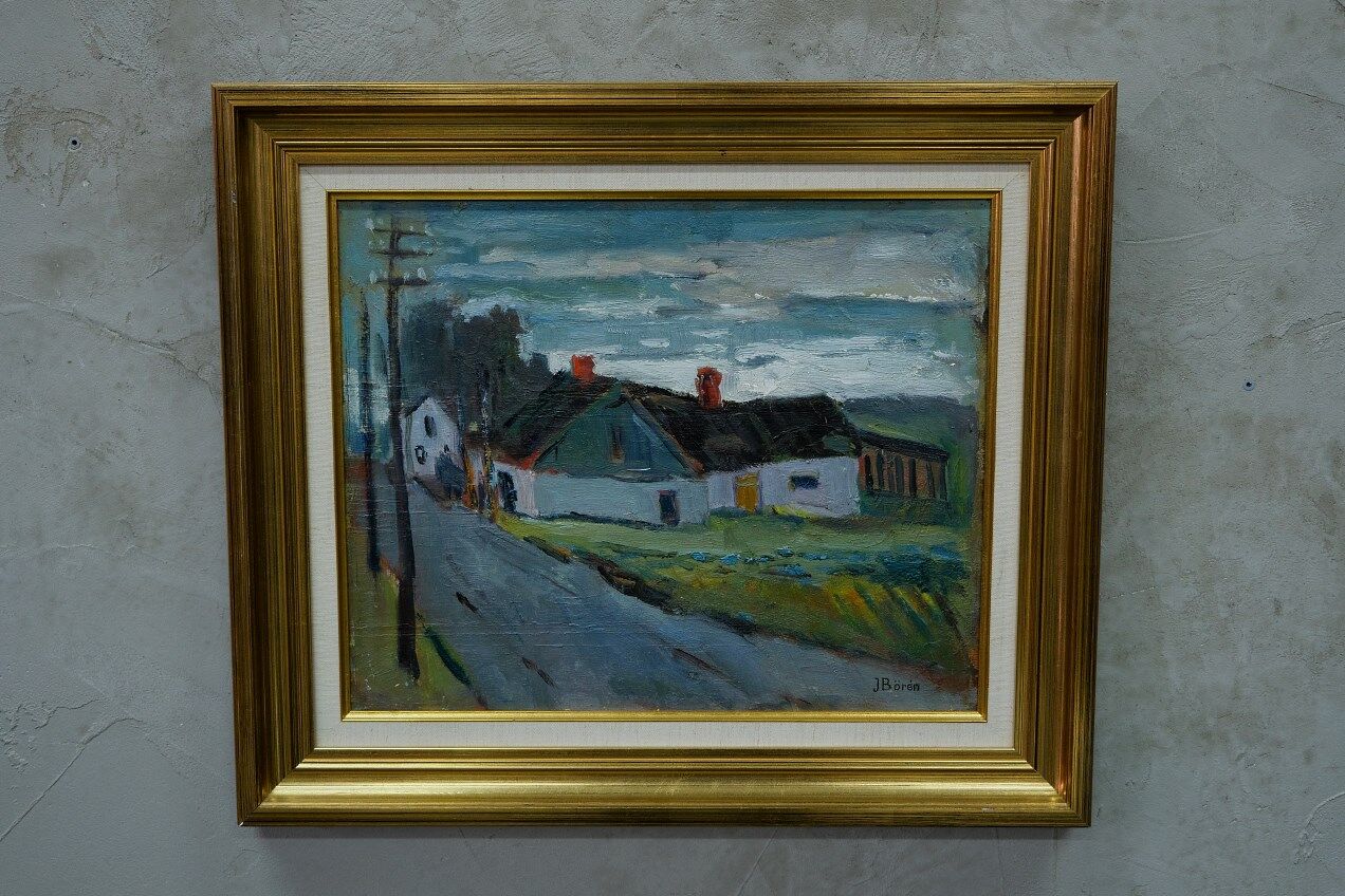 John Börén, Swedish modern landscape, 1960s, Oil painting, Framed