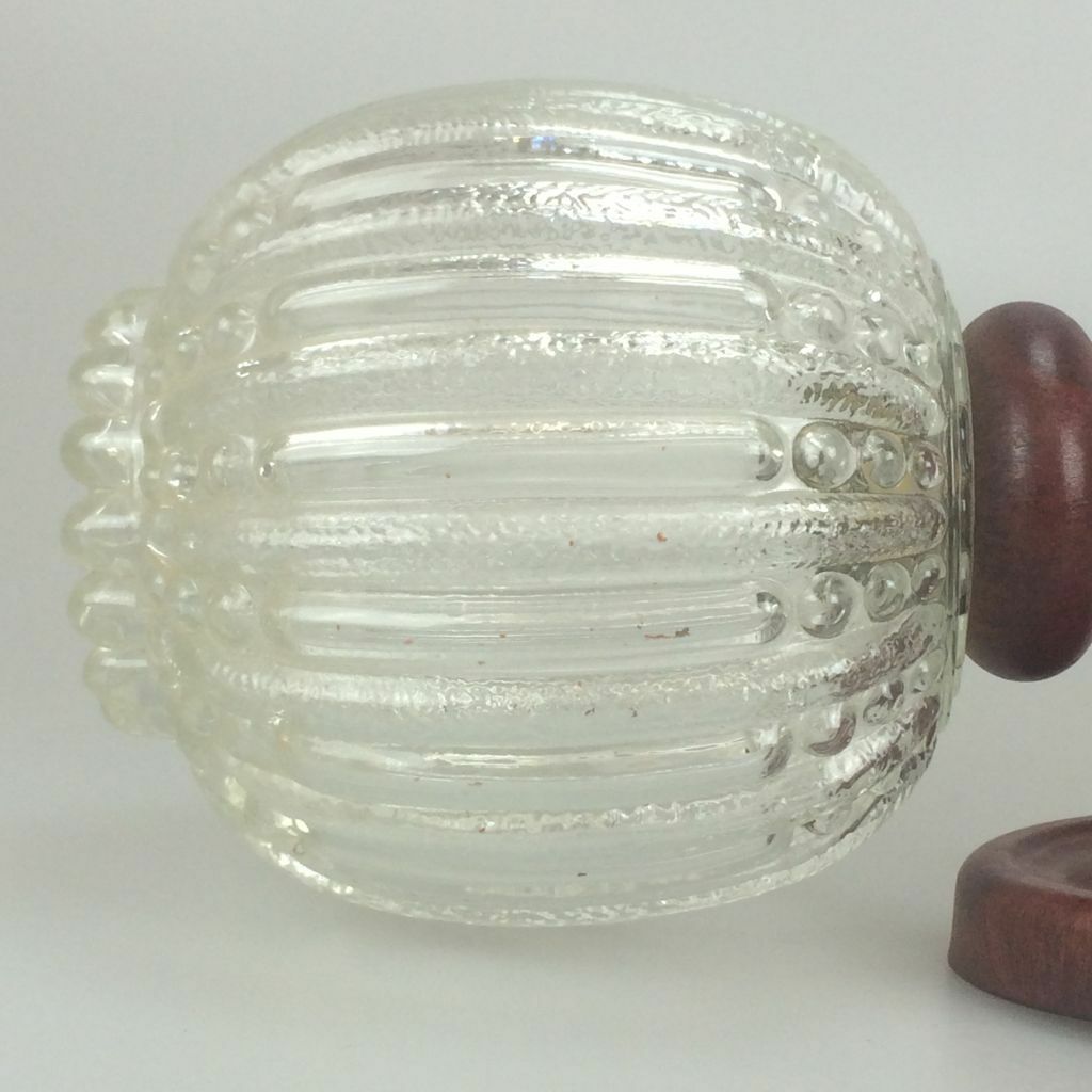 60s 70s lamp light wall lamp wood chrome glass Space Age Design