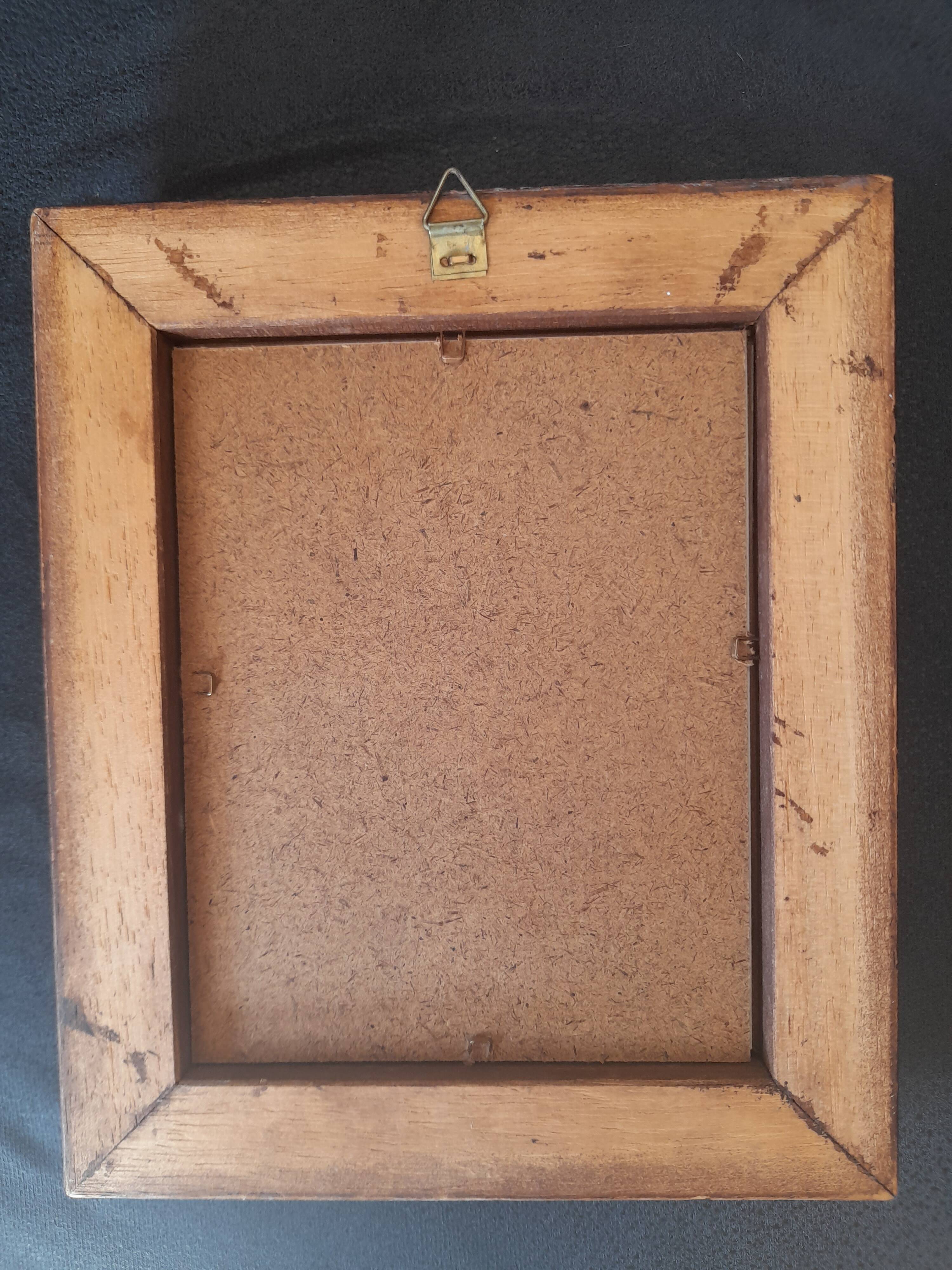 Set of 2 old frames with reproduction of fruits