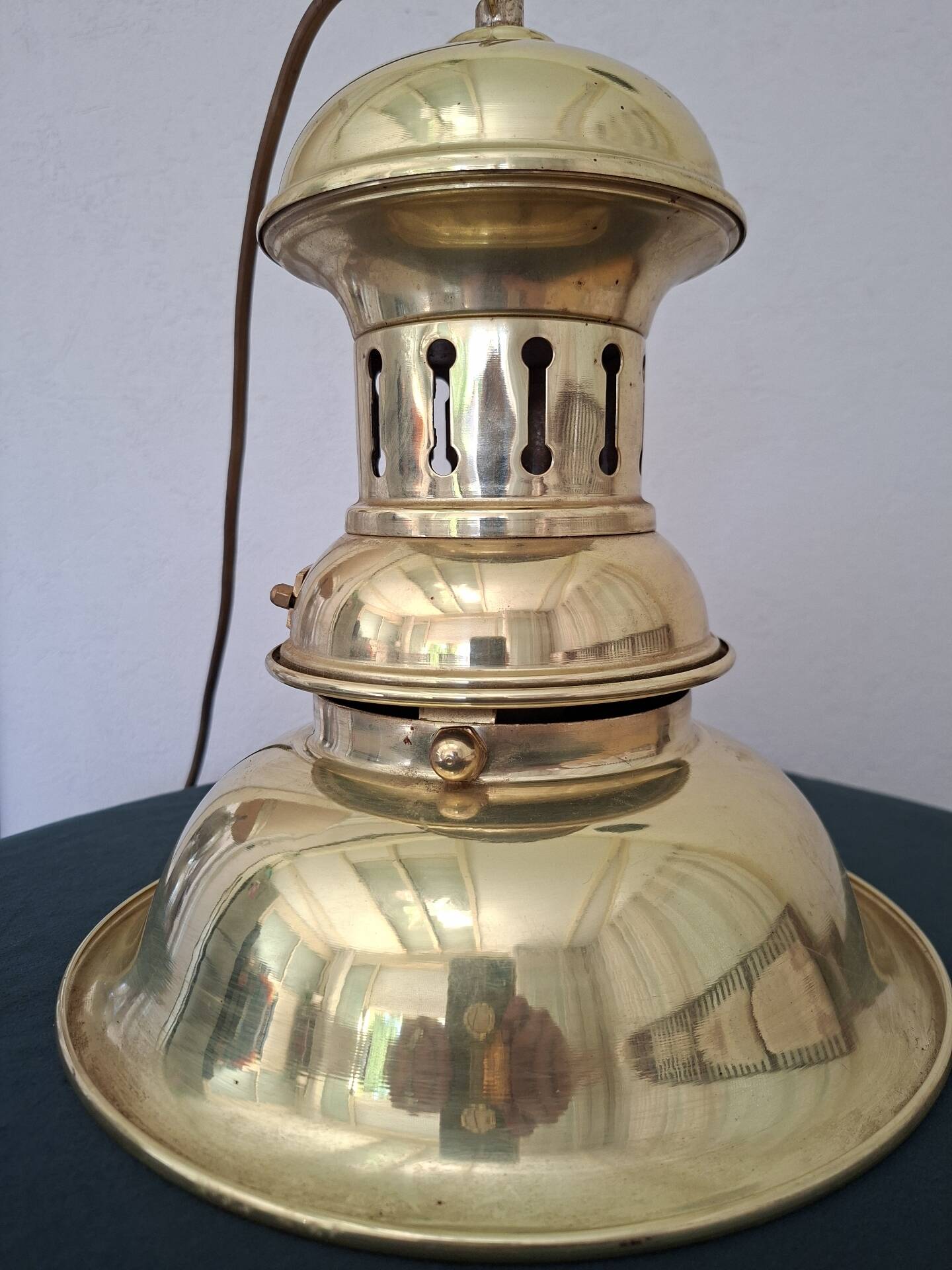 Brass marine suspension "Old River" — Vintage table lamp