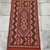 Hand-woven margoum rug in natural wool