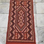 Hand-woven margoum rug in natural wool