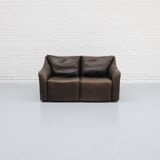 Leather Two-seater Sofa by COR 1970s