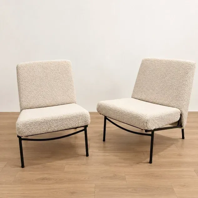 Pierre Guariche's armchairs for Steiner reupholstered.