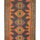 Vintage Kilim Runner 144 x 260 cm, Rug Geometric Tribal Design