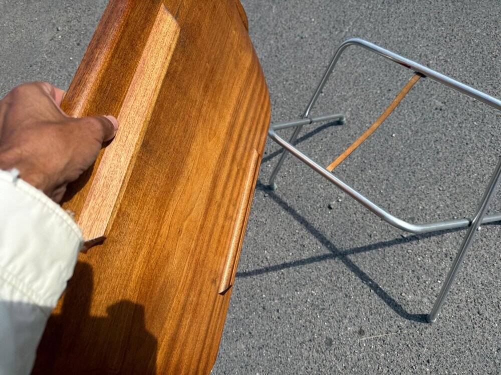 Alminette folding table with teak top, Norway, 1960s