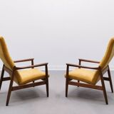 1965 Edmund Homa Chair, Model GFM-64 High Back in Yellow