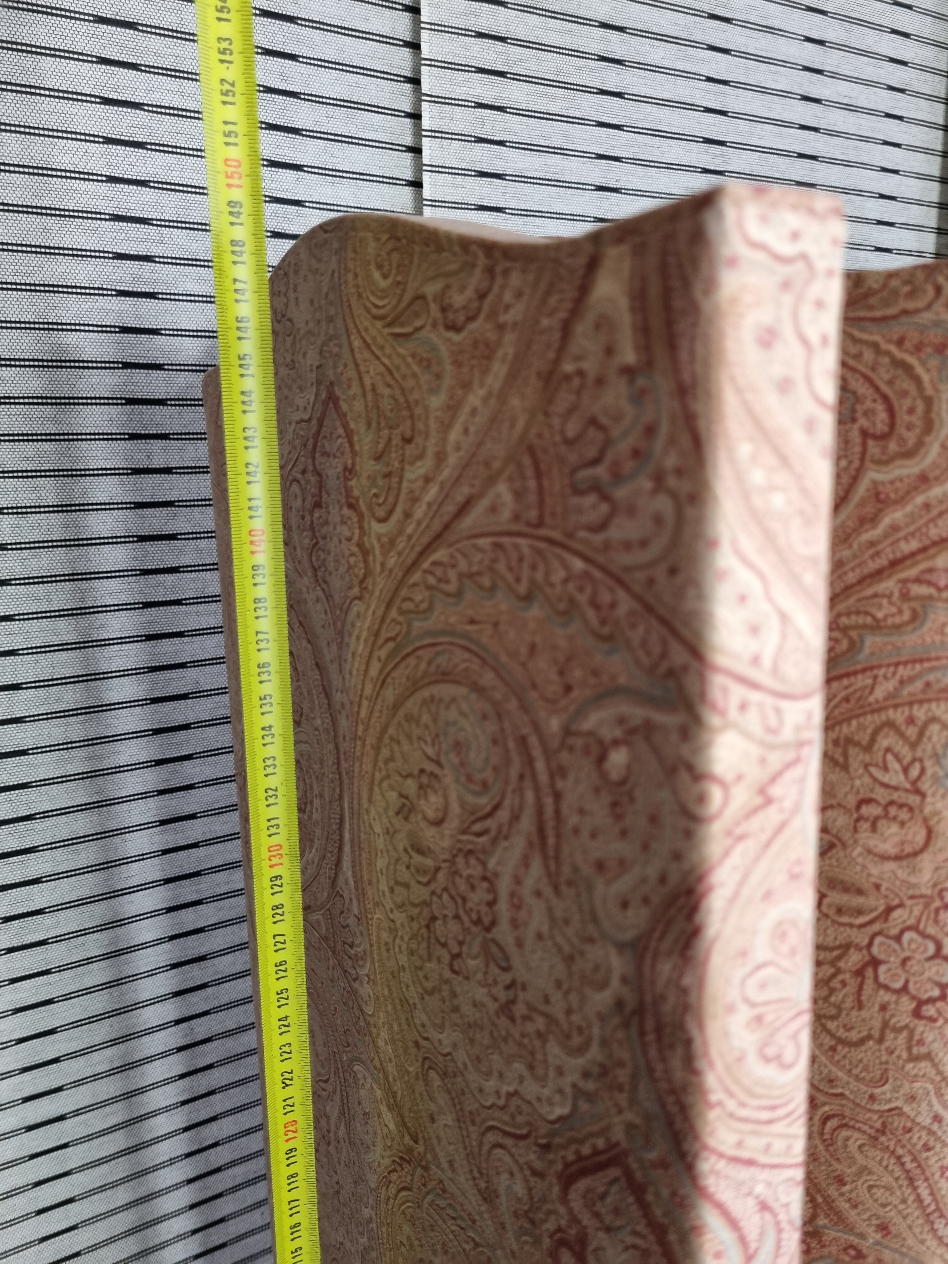 Wooden screen and fabric, powder pink, three panels, 150 cm